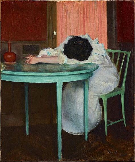 Ramon Casas Tired Fatiguc3a9e C 1895 1900 Oil On Canvas Dallas Museum Of Art Foundation For The Arts Collection Mrs John B Ohara Fund